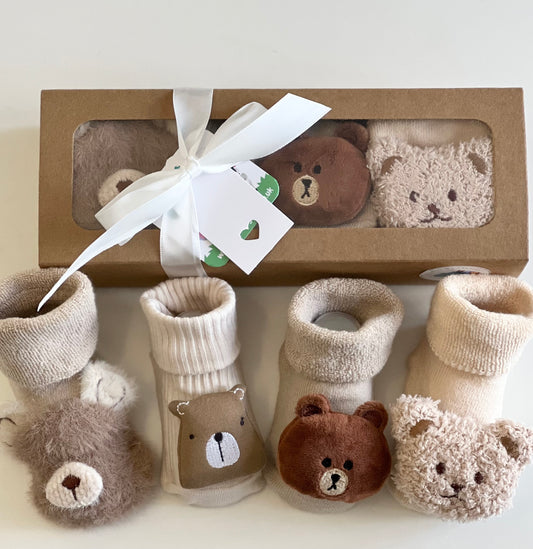 Baby Gift Box - The Teddy Bear Sock Collection