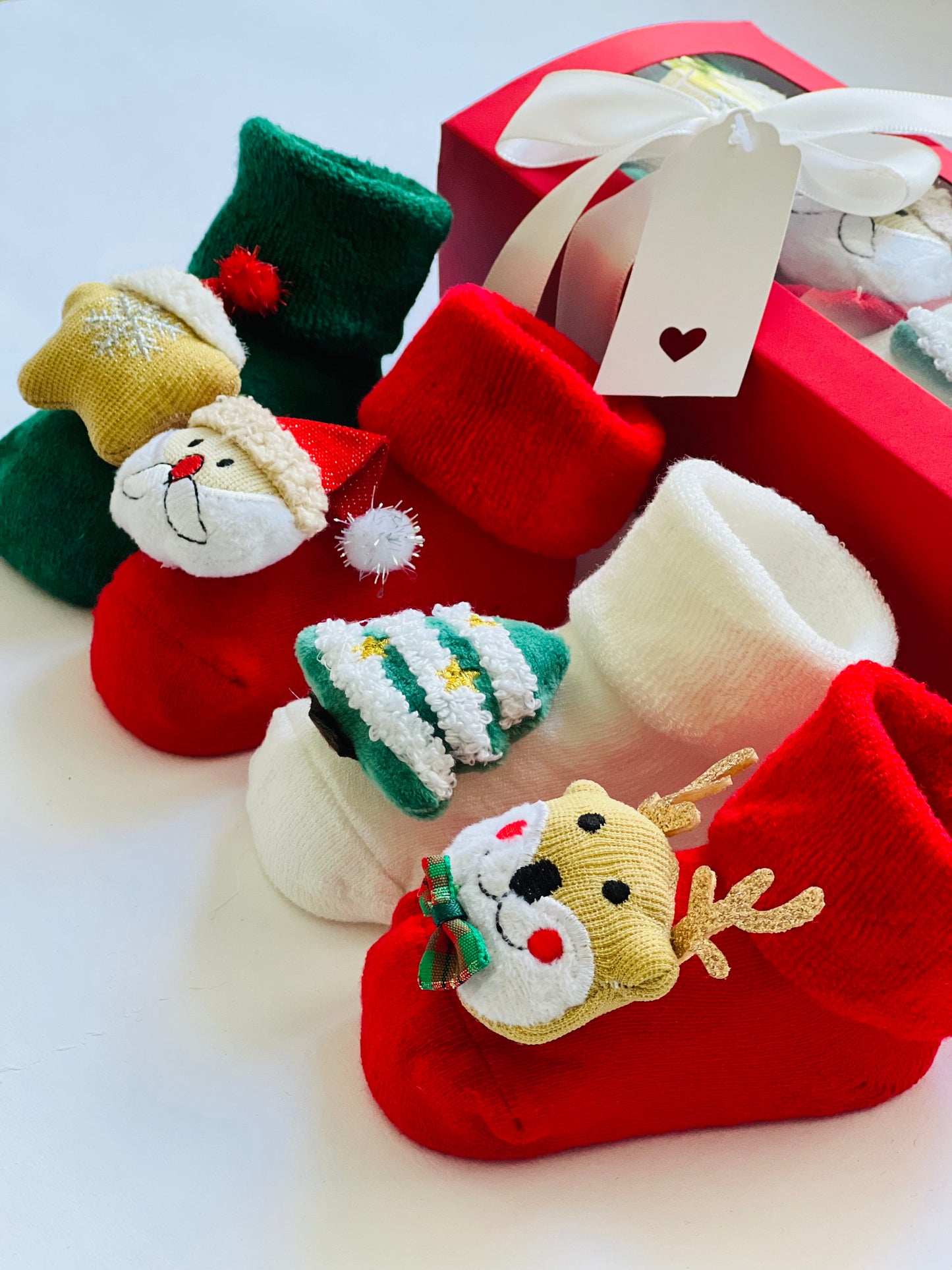 Baby Gift Box - Holly Jolly Christmas Sock Collection