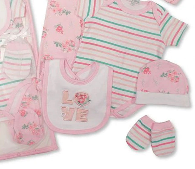 Baby Girls 5 pcs Gift Set in a Mesh bag - Love