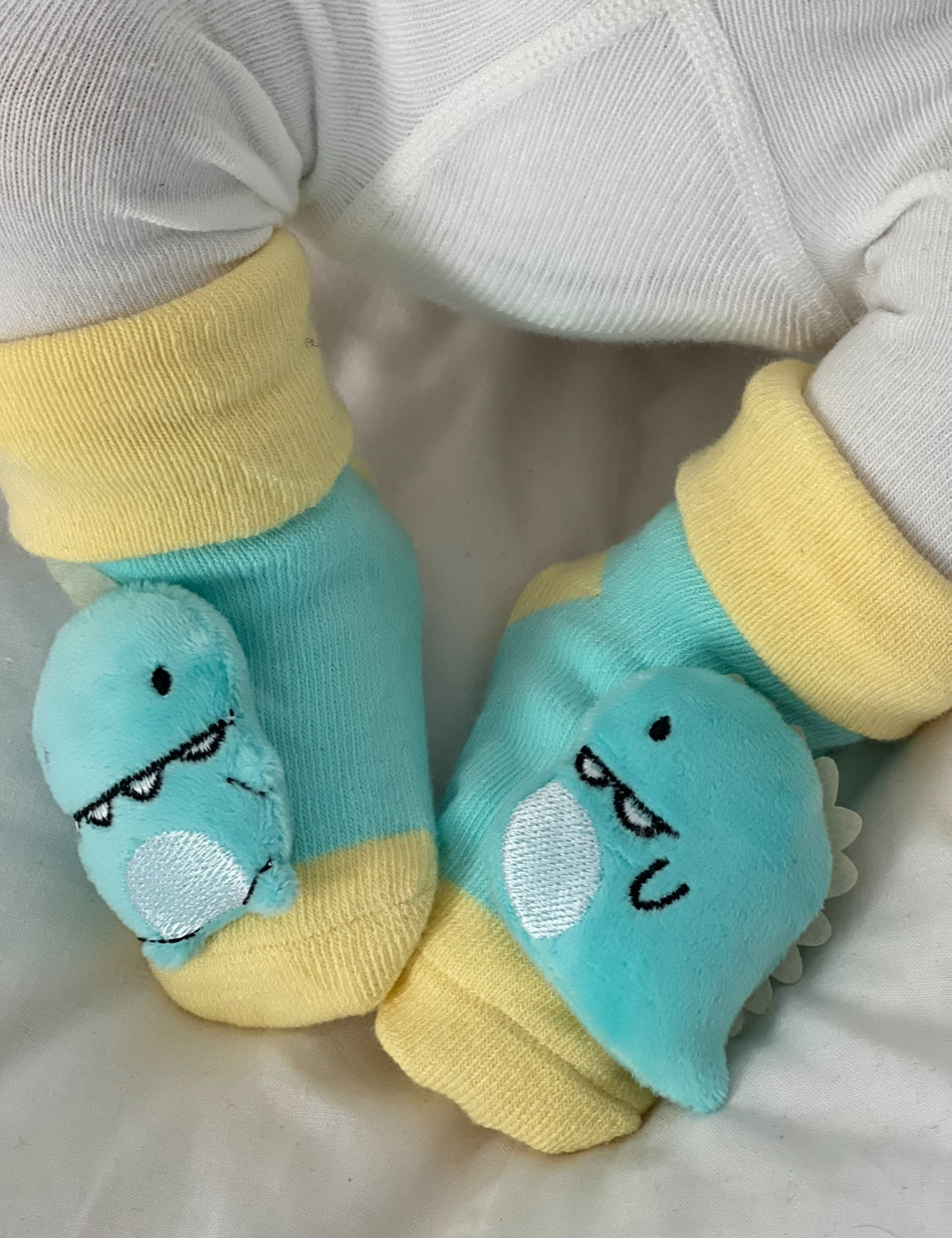 Dino Baby Rattle Socks