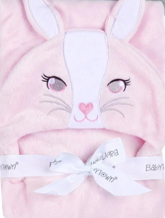 Plush super-soft Bunny Hooded Wrap