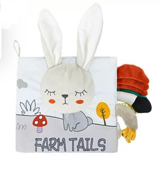 Sensory 3D Farm Tails Baby Book- Find my tail-Bunny