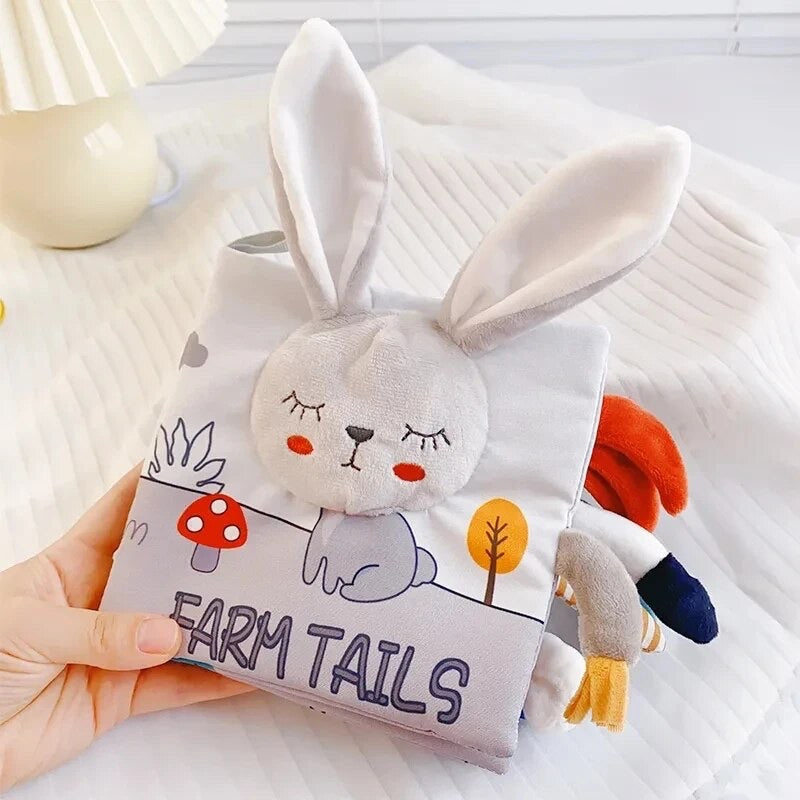 Sensory 3D Farm Tails Baby Book- Find my tail-Bunny
