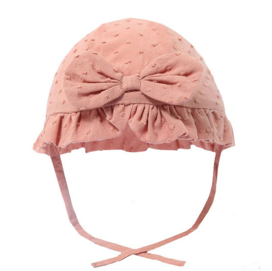 Summer Pink Bonnet Hat