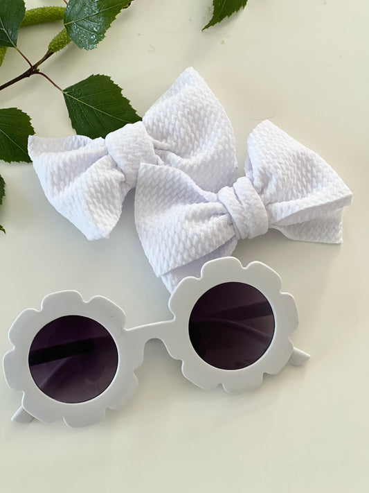 Sunglasses and Bow Hair Clip Set