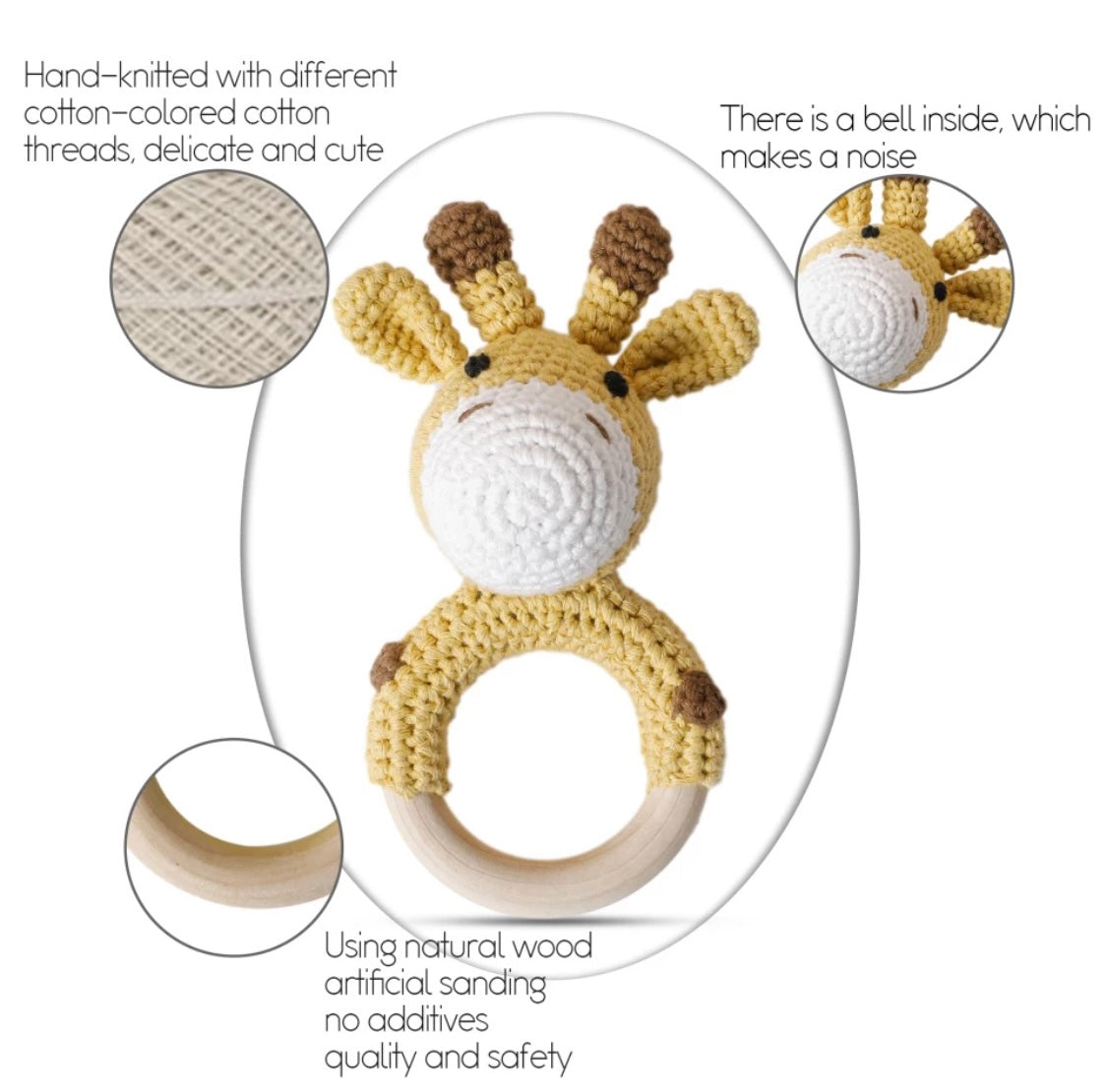 Giraffe Rattle Set Baby Gift Box - Giraffe – mybabysocks.co.uk