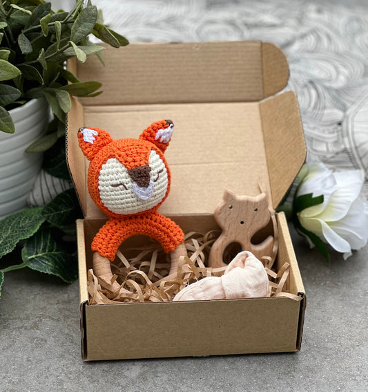 Baby Gift Box - Fox Rattle and Teether