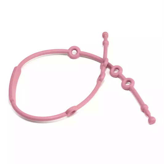 Just Teether- Silicone Strap- Dusty Rose