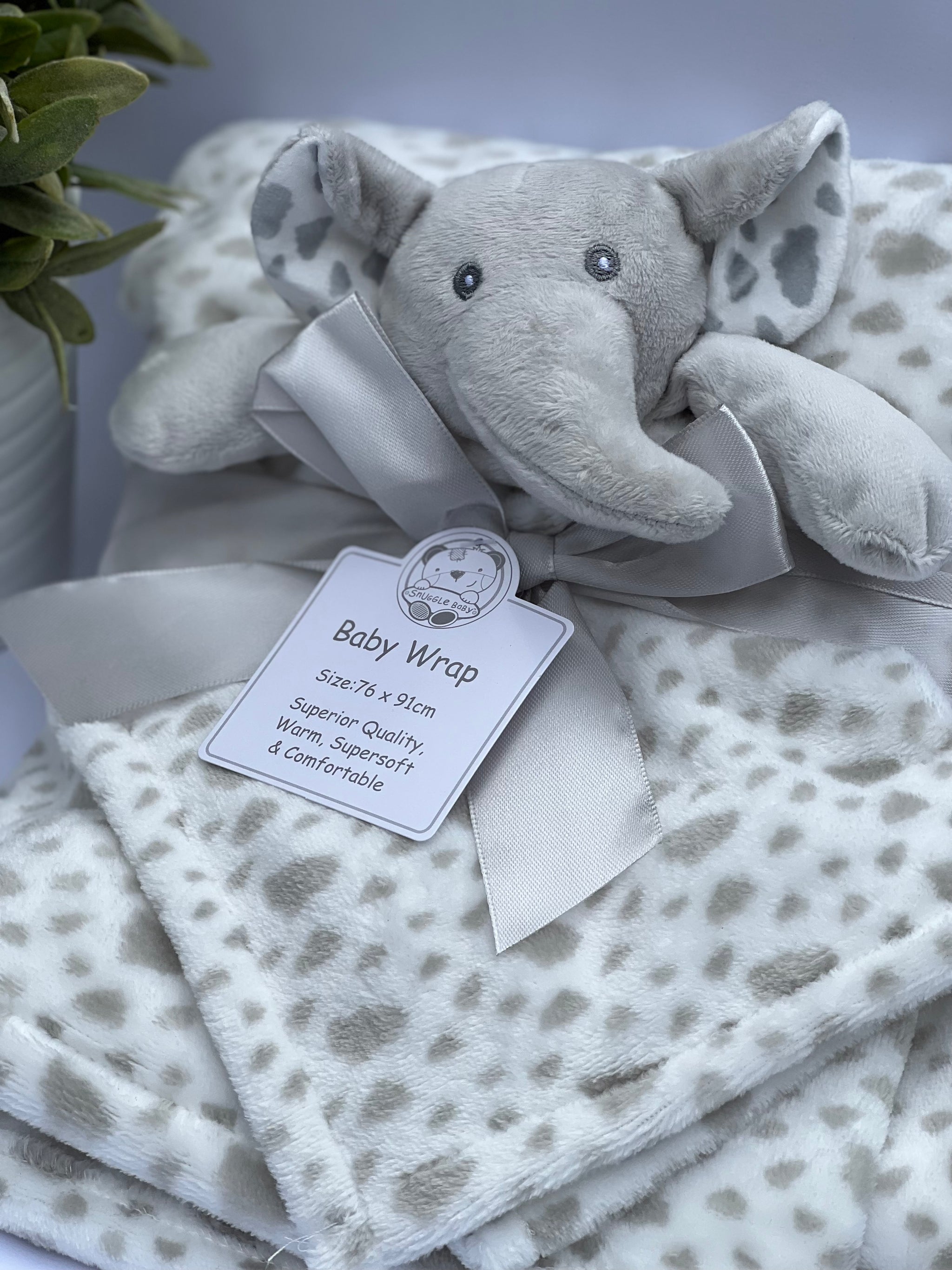 Baby Wrap with Elephant Comforter mybabysocks