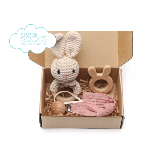 Baby Gift Box - Bunny Rattle and Teether