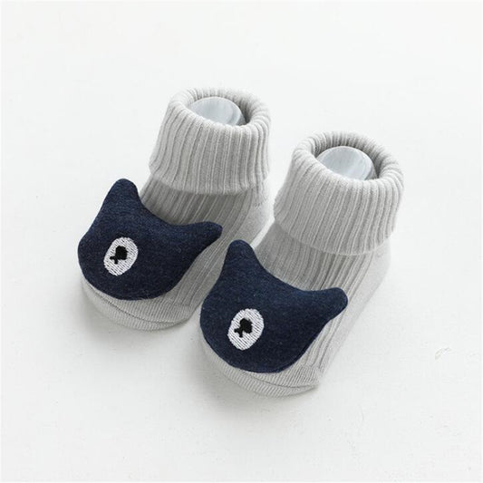 Navy Bear Cotton Baby socks